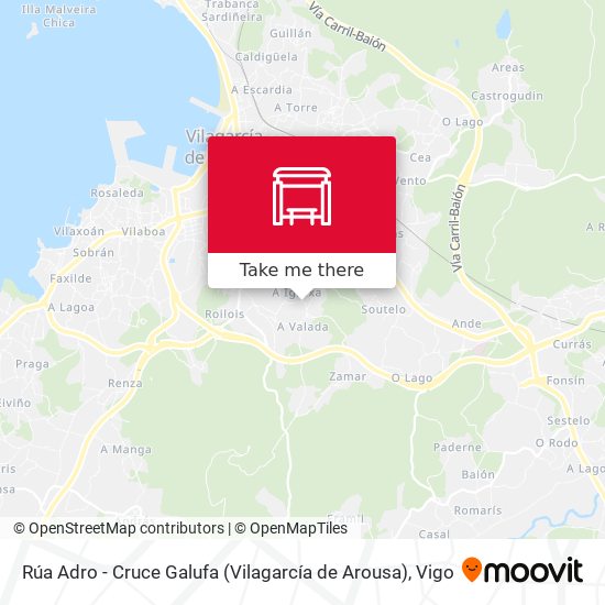 Rúa Adro - Cruce Galufa (Vilagarcía de Arousa) map