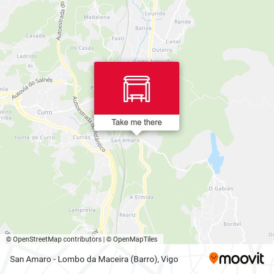 San Amaro - Lombo da Maceira (Barro) map