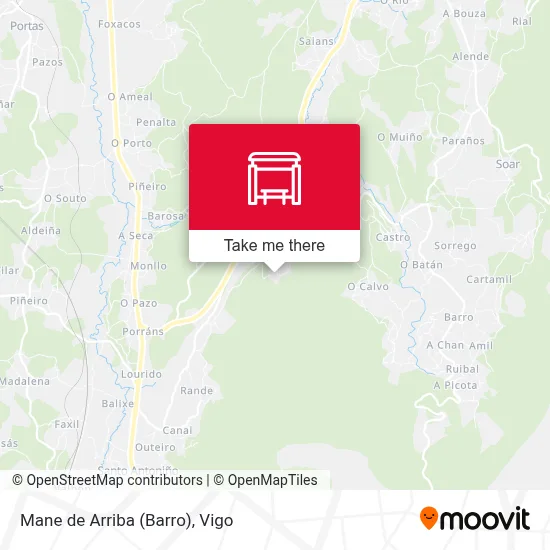 Mane de Arriba (Barro) map