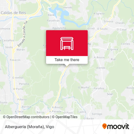 Alberguería (Moraña) map