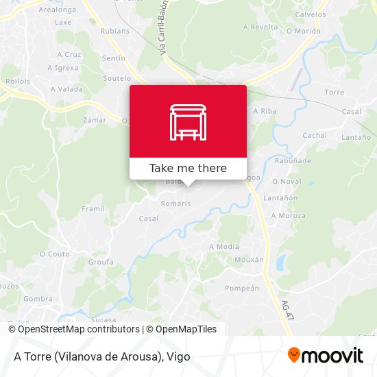 mapa A Torre (Vilanova de Arousa)