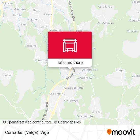 Cernadas (Valga) map