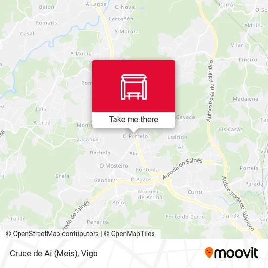 Cruce de Ai (Meis) map