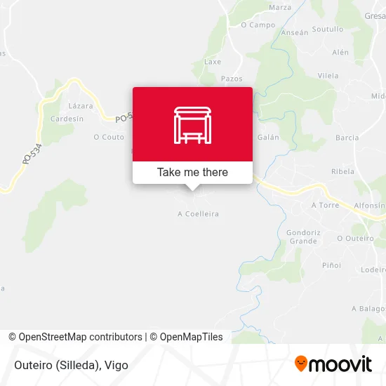 Outeiro (Silleda) map