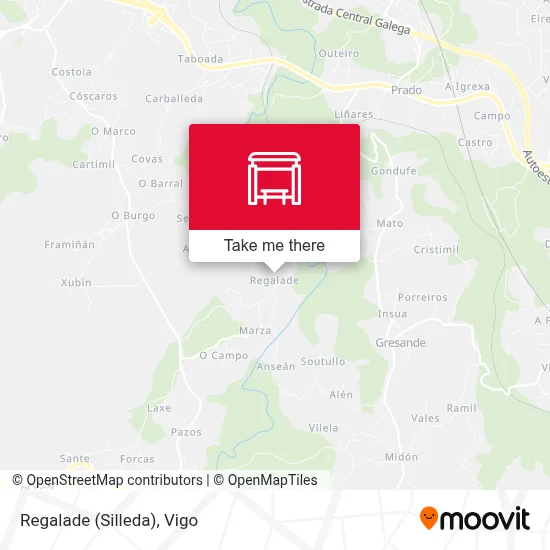 Regalade (Silleda) map