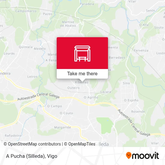 A Pucha (Silleda) map