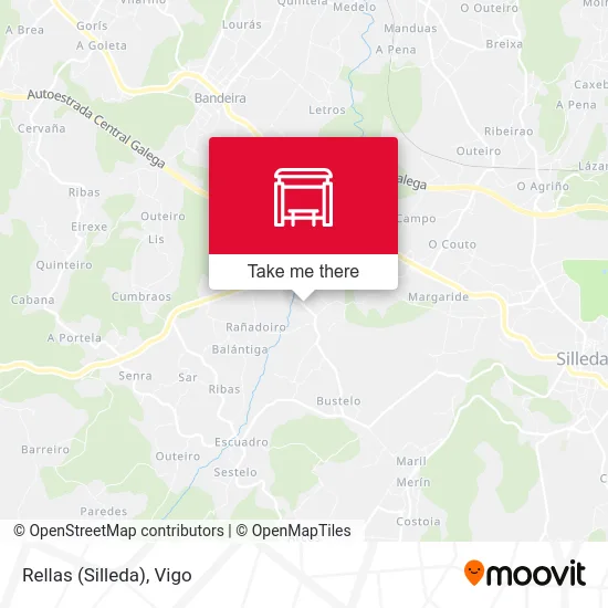 Rellas (Silleda) map