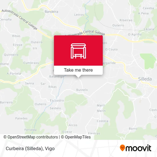 Curbeira (Silleda) map