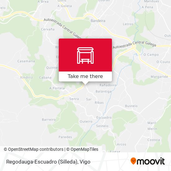 Regodauga-Escuadro (Silleda) map