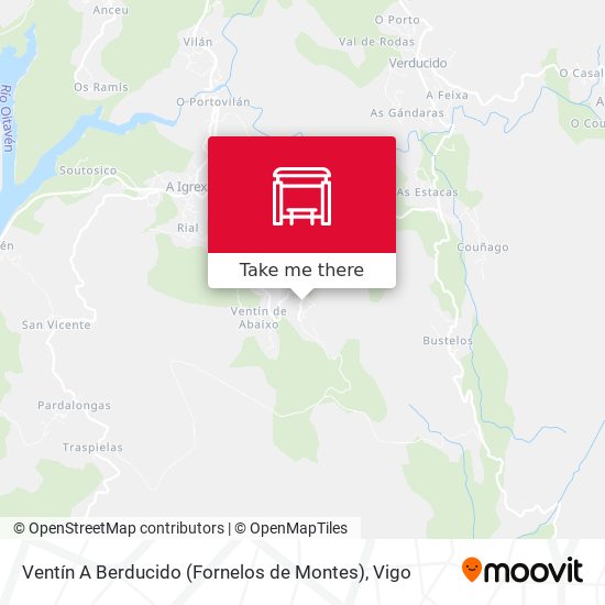 Ventín A Berducido (Fornelos de Montes) map