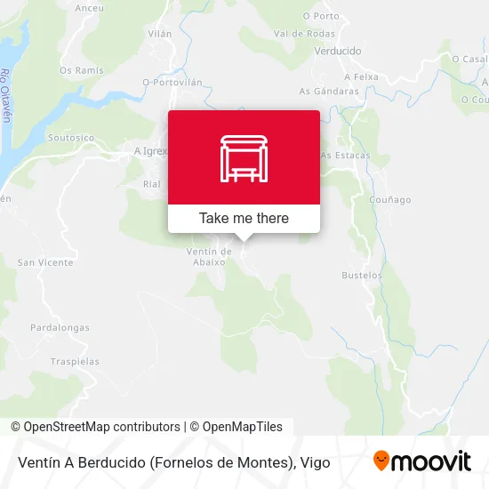 Ventín A Berducido (Fornelos de Montes) map