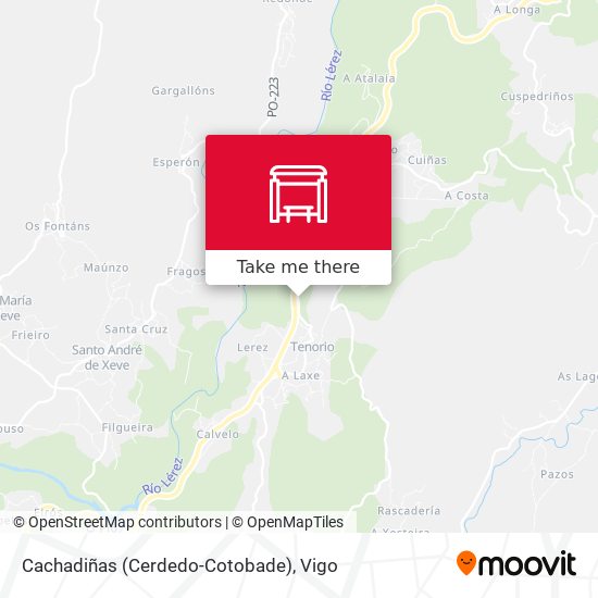 Cachadiñas (Cerdedo-Cotobade) map