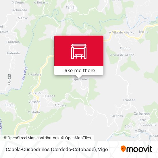 Capela-Cuspedriños (Cerdedo-Cotobade) map