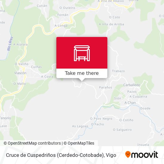 Cruce de Cuspedriños (Cerdedo-Cotobade) map