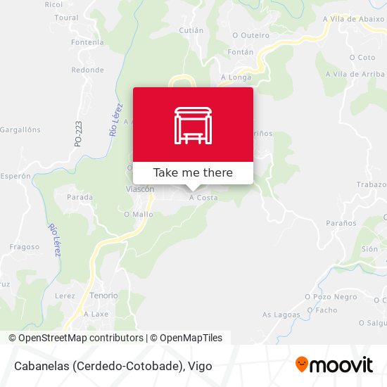 Cabanelas (Cerdedo-Cotobade) map