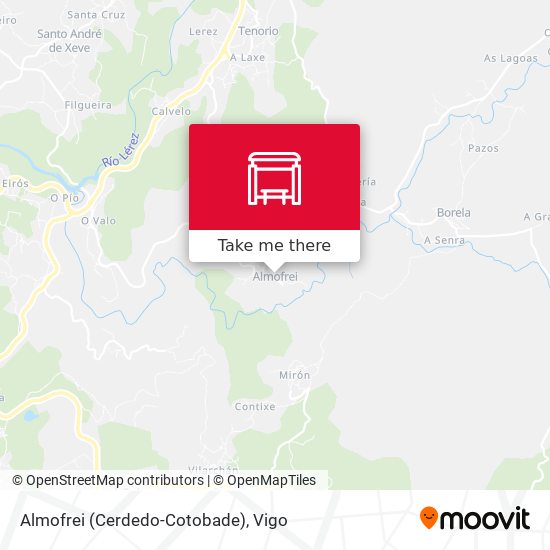 Almofrei (Cerdedo-Cotobade) map