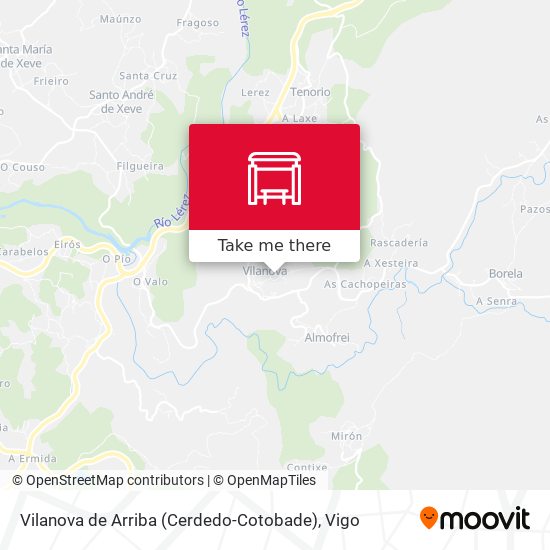Vilanova de Arriba (Cerdedo-Cotobade) map