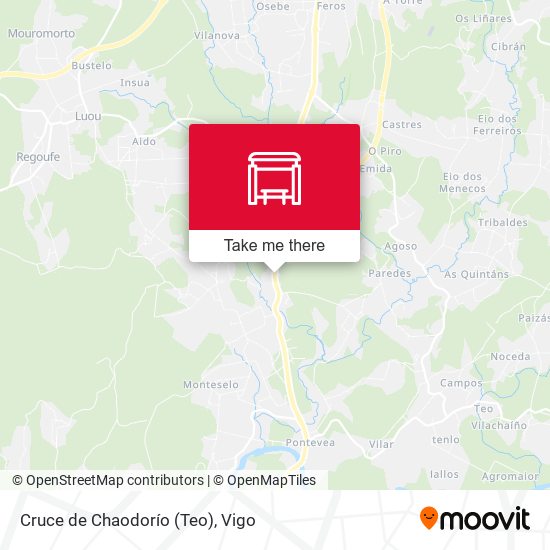 Cruce de Chaodorío (Teo) map