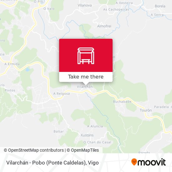 Vilarchán - Pobo (Ponte Caldelas) map