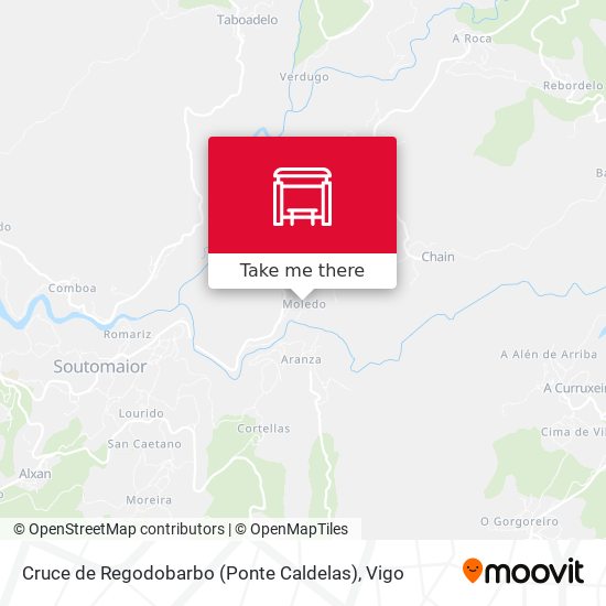 Cruce de Regodobarbo (Ponte Caldelas) map