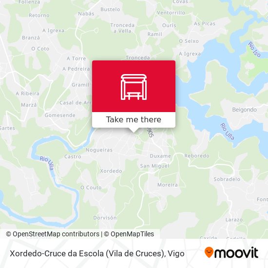 Xordedo-Cruce da Escola (Vila de Cruces) map