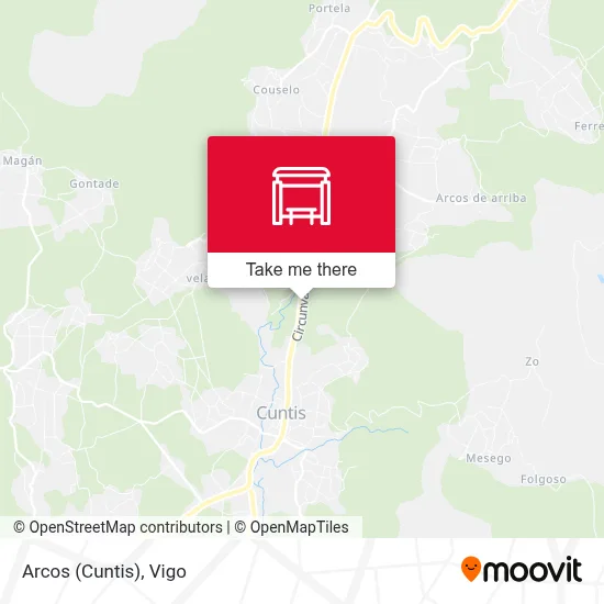 Arcos (Cuntis) map