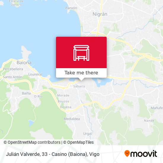 Julián Valverde, 33 - Casino (Baiona) map
