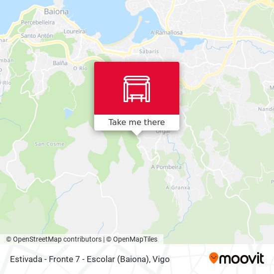 Estivada - Fronte 7 - Escolar (Baiona) map
