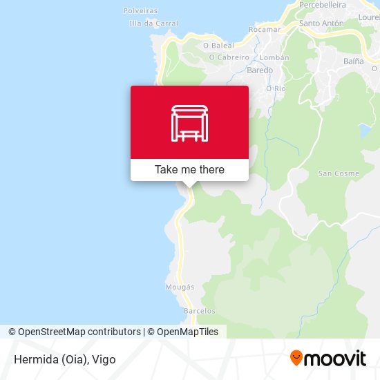 Hermida (Oia) map