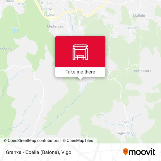 Granxa - Coella (Baiona) map