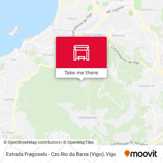 Estrada Fragoselo - Czo.Rio da Barxa (Vigo) map