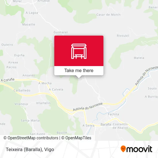 Teixeira (Baralla) map