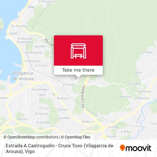 Estrada A Castrogudin - Cruce Toxo (Vilagarcía de Arousa) map