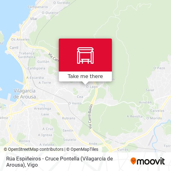 Rúa Espiñeiros - Cruce Pontella (Vilagarcía de Arousa) map