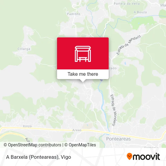 A Barxela (Ponteareas) map