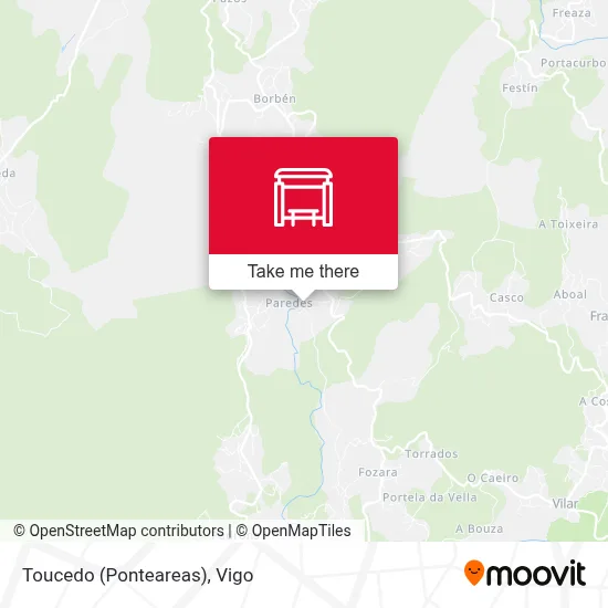 Toucedo (Ponteareas) map