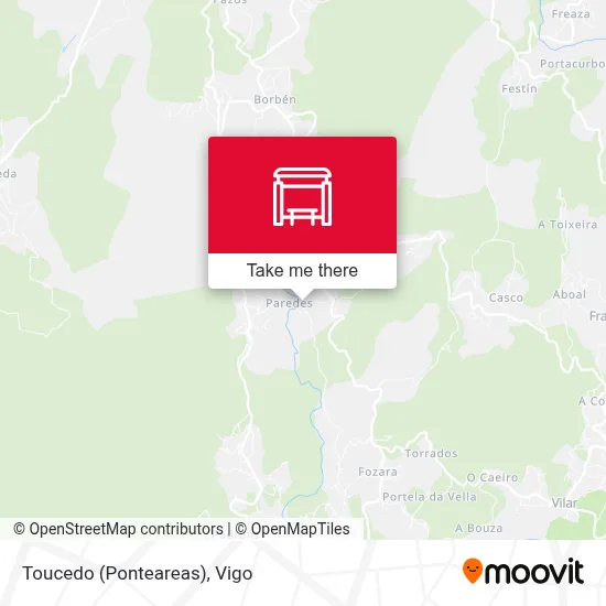 Toucedo (Ponteareas) map