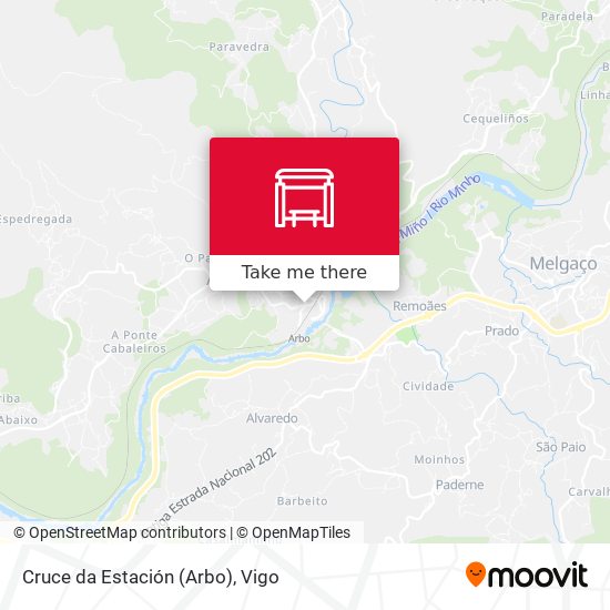 Cruce da Estación (Arbo) map