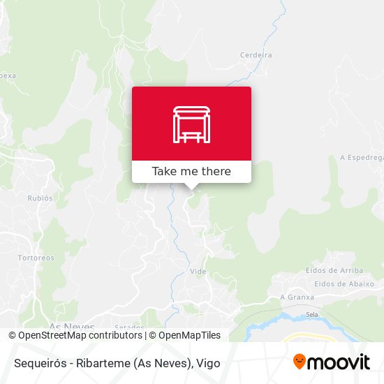 Sequeirós - Ribarteme (As Neves) map