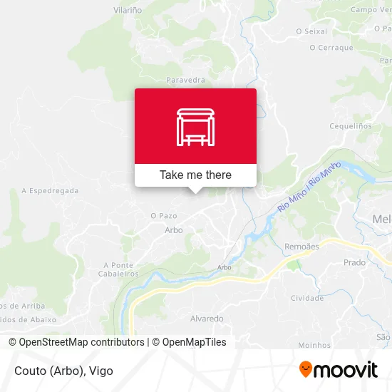 Couto (Arbo) map