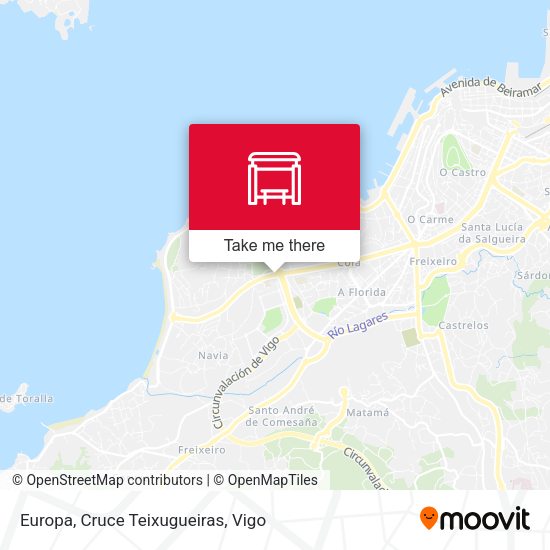 Europa, Cruce Teixugueiras map