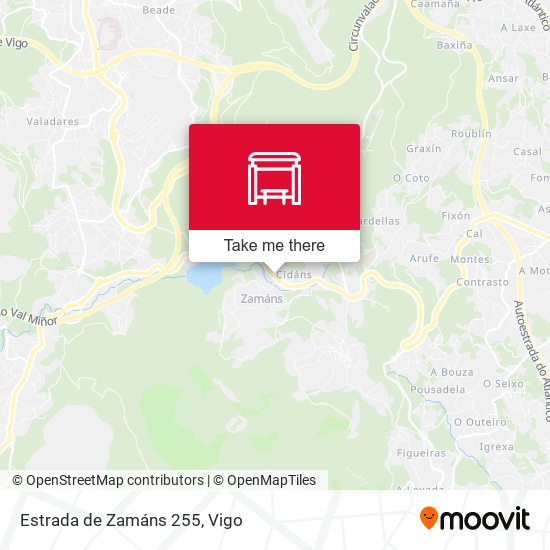 Estrada de Zamáns 255 map