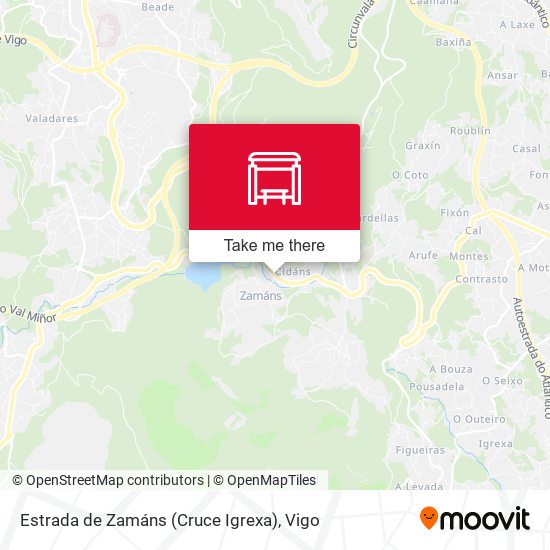 Estrada de Zamáns (Cruce Igrexa) map