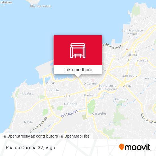 mapa Rúa da Coruña 37