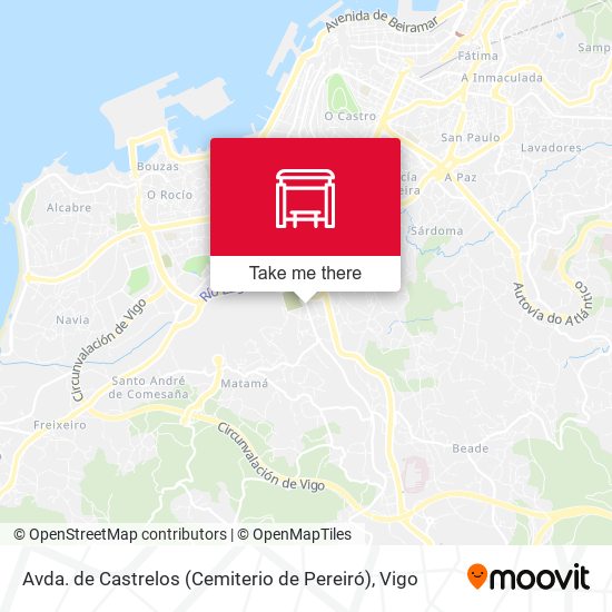 Avda. de Castrelos (Cemiterio de Pereiró) map