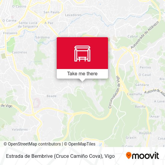 Estrada de Bembrive (Cruce Camiño Cova) map