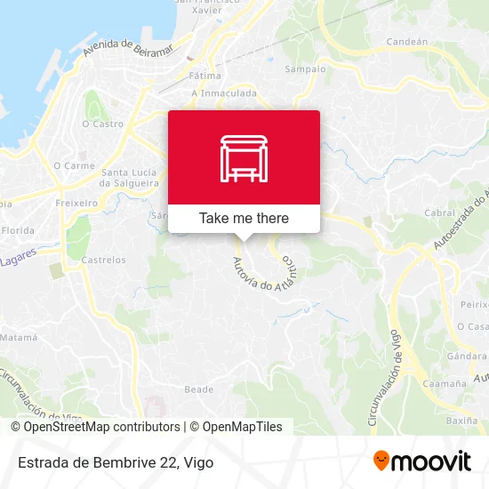 Estrada de Bembrive 22 map