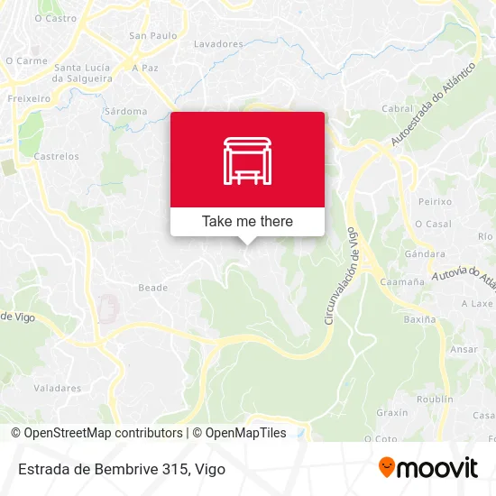 Estrada de Bembrive 315 map