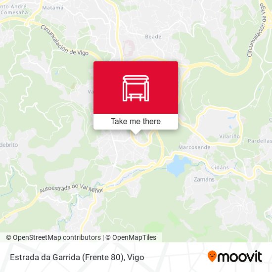 Estrada da Garrida (Frente 80) map