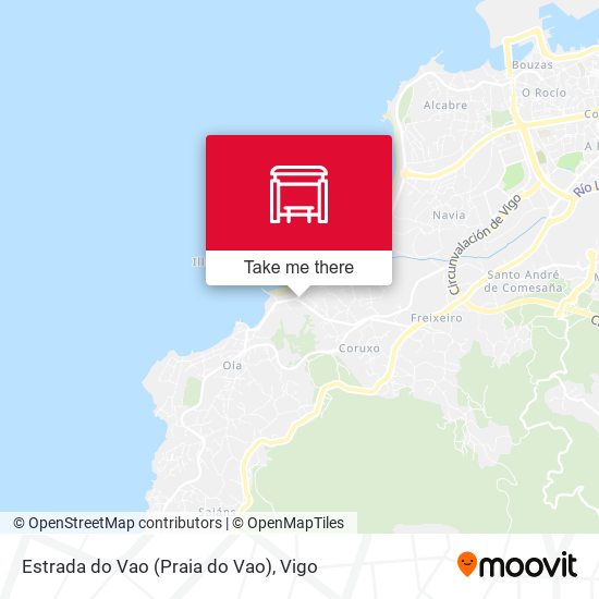 Estrada do Vao (Praia do Vao) map